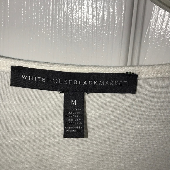 WHBM long sleeve cream colored top - Picture 5 of 6